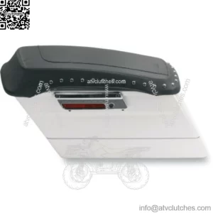 Mustang Seats Black Saddlebag Lid Cover Chrome Studs 1993-2013 Harley Touring (For: Harley-Davidson)