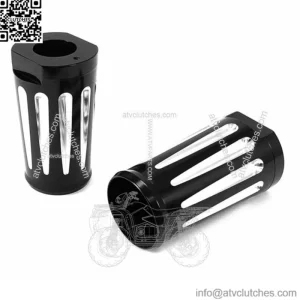 Black 41mm Fork Slider Cover Set Contrast Chrome Strip Harley Touring FLST FLHX (For: Harley-Davidson)