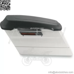 Mustang Seats Black Saddlebag Lid Cover Black Stitching 1993-2013 Harley Touring (For: Harley-Davidson)