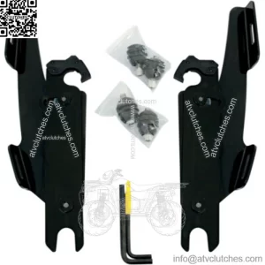 Memphis Shades Fairing Black Trigger-Lock Mount Harley Softail No OEM Lightbar (For: Harley-Davidson)