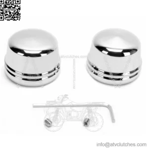 Chrome Front End Lower Axle Caps Covers Harley Touring Street Electra Glide Dyna (For: Harley-Davidson)