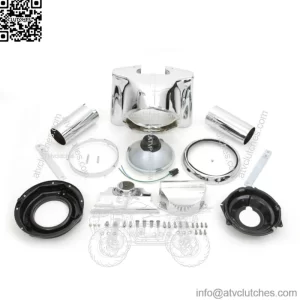 Freight Train 7" Chrome Headlight Cowl Nacelle Kit Harley Softail Fatboy FLSTF (For: Harley-Davidson)