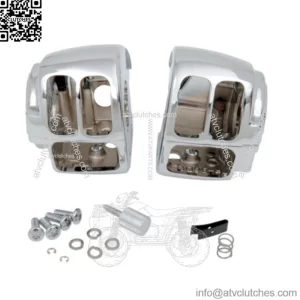 Chrome Handlebar Switch Housing Hand Control Kit 96-11 Harley Touring Softail XL (For: Harley-Davidson)