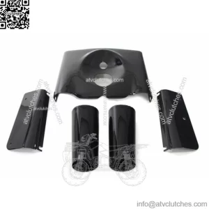 Gloss Black Front Fork Tin Slider Side Covers Kit Heritage Fatboy Harley Softail (For: Harley-Davidson)
