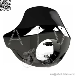Burly Black Standard Short Touring Sport Fairing Windshield Harley 35 39 41 49mm (For: Harley-Davidson)