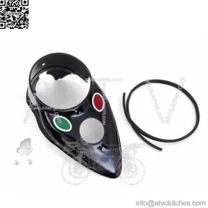 Black Cateye Speedometer Gas Tank Dash Panel Cover Harley WL Knucklehead 45ci (For: Harley-Davidson)