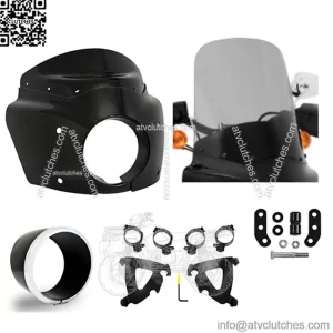 Black Road Warrior Fairing 17 Black Smoke Windshield Kit Harley Low Rider S 20+ (For: Harley-Davidson)