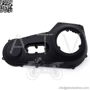 Steel Outer Primary Cover Matte Powdercoat Black Harley Softail FXST 1994-1998 (For: Harley-Davidson)