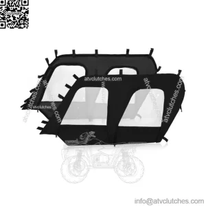 Soft Upper Door Enclosure Set  For 2012-2021 Kawasaki Teryx4 4 seat UTV models (For: Kawasaki Teryx4 800)