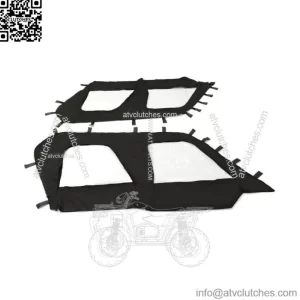 Soft Upper Door Enclosure Set For 2012-2021 Kawasaki Teryx4 4 seat UTV models (For: Kawasaki Teryx4 800)