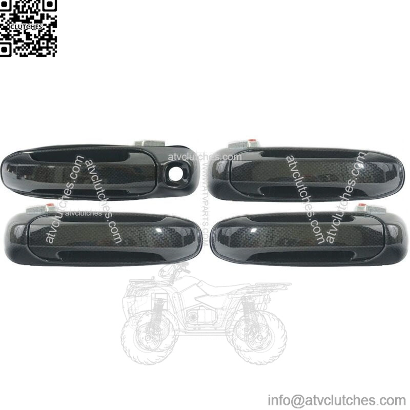 NEW Exterior Door Handle SET Carbon Fiber Look For 02-08 Dodge Ram (For: Chevrolet Silverado 1500)