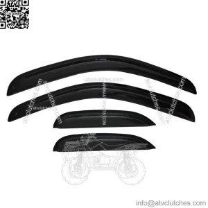 4pcs Window Visors Sun Rain Guards for 2007-2013 Sierra Silverado Extended Cab (For: More than one vehicle)