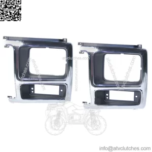 New Left & Right Side Headlight Bezel Chrome/Black Fits 1980-1986 Ford Bronco (For: Ford F-150)