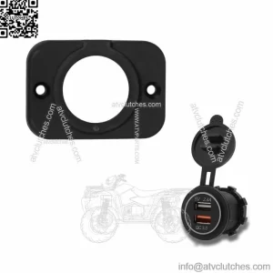 1 Hole USB Car Charger Voltmeter Cigarette Lighter Panel Base Fixing Plate Parts (For: Ford F-150)