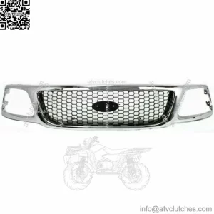 New Fits 1999-2003 Ford F-150 F-250 Grille Honeycomb Chrome Shell Black Insert (For: Ford F-150)