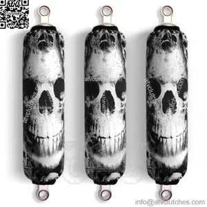 Dark Skull Shock Covers Honda TRX 250 TRX 300 TRX 400 EX TRX400 X (Set of 3) NEW (For: Honda FourTrax 200)