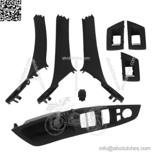 Inner Door Panel Handle Pull Trim Cover Set For 2010-2016 BMW 5 Series F10 F11