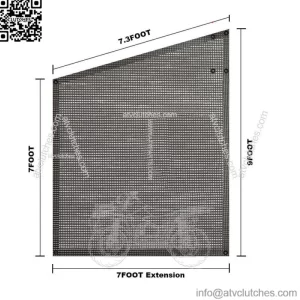 RV Awning Side Shade Mesh Sunshade (9'X7') For Camper Trailer Canopy UV Block