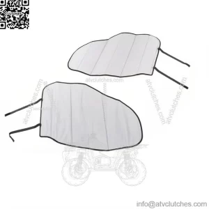 2 * Blackout Front Door Window Covers For 2015 -2022 Ford Transit Van Silvery