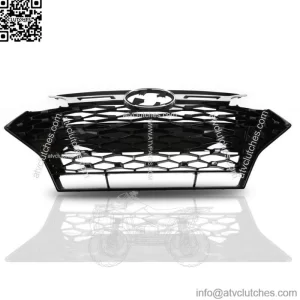 Front Upper Grille Fit For 2019-2020 Hyundai Elantra Sport Sedan Gloss Black