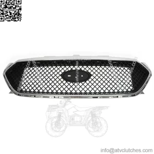 For 2013-2018 Ford Taur SHO Front Upper Grille Matte Black W/Chrome Trim