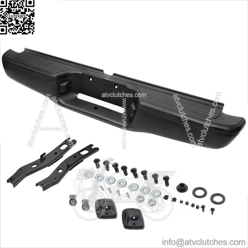 For 1995 96-2004 Toyota Tacoma Complete Steel Rear Step Bumper Black TO1102214 - Image 2