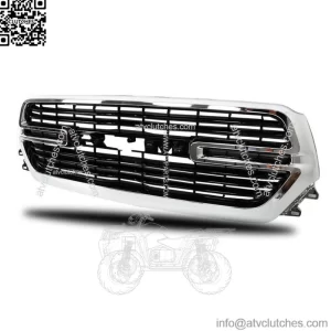 Front Chrome Grille Grill Assembly For 2019-2022 Dodge Ram1500 Black Trim