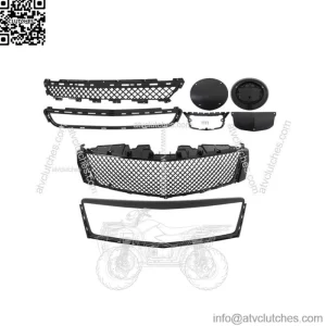 Front Upper Grill + Lower Grille + Outer Frame For 2013-2017 Cadillac XTS