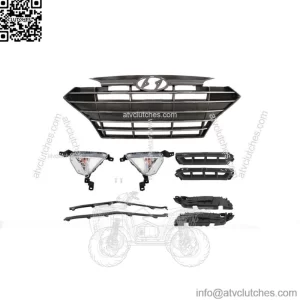 For Hyundai Elantra 2019-2020 Front Grille+Fog Lights Bracket Molding Set 9pcs