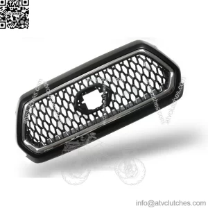 Front Upper Grille Matte Black Chrome Gray For 2016-2021 Toyota Tacoma Chrome