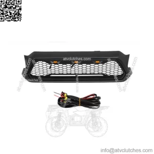 For 2012-2015 Toyota Tacoma Matte Black Front Grille Bumper Grill W/ LED lights