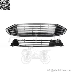 For 2017-2018 Ford Fion Front Bumper Upper & Lower Grille Assembly Chrome