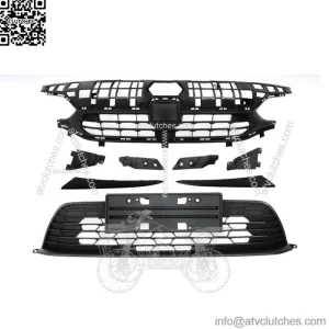 For 2022-2023 Honda Civic Front Bumper Upper&Lower Grill+Headlight Eyelid