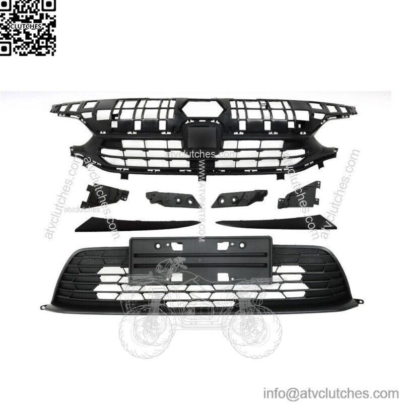 For 2022-2023 Honda Civic Front Bumper Upper&Lower Grill+Headlight Eyelid