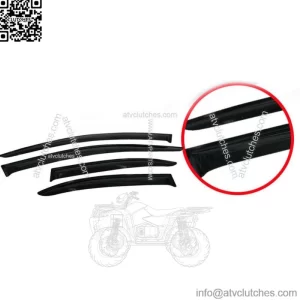 For 2008-2017 Mitsubishi Lancer Window Visors Rain Smoke Shade Slim Guard