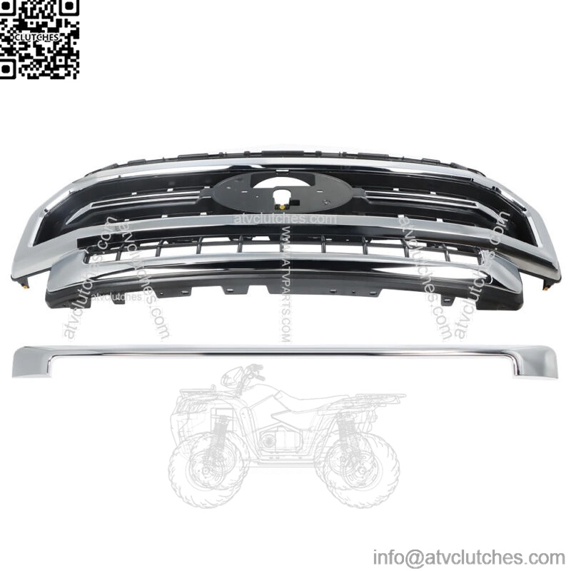 For Ford F-250 F-350 2020-2022 Lariat Chrome Grill Satin Aluminum&Black