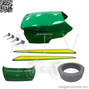 New Upper &Lower Hood/Bumper/Foam Isolator/LH&RH Stickers Fits John Deere 345 UP