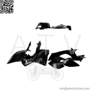 POLISPORT Plastic Kit Yamaha yfz450 2004-2014 BLACK 90074