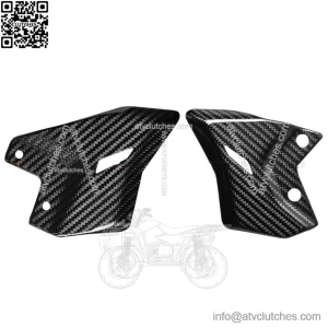 2017-2025 Kawasaki Z650 Carbon Fiber Rearset Foot Peg Mount Heel Guard Fairing Cowl