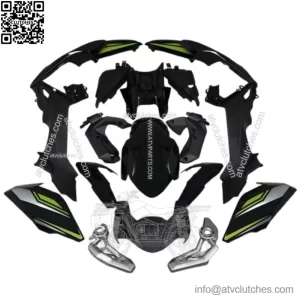 Kawasaki Z650 2017-2019 Black Green Silver Fairing Bodywork Injection ABS Parts
