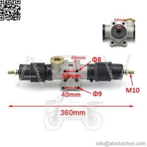 Steering rack 360mm total lenght
