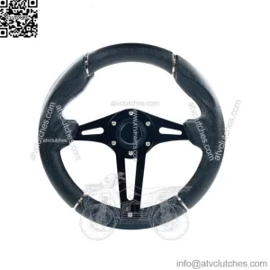 Black Racing Style Golf Cart Steering Wheel EZGO Club Car Yamaha Need Adapter