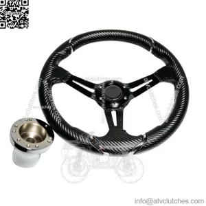 Steering Wheel Carbon Fiber 13 Inch For Club Car DS Adapter Included