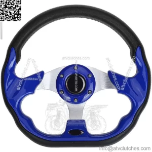 Golf Cart Steering Wheel For Yamaha G1-G29, EZGO TXT RXV Club Car DS, Blue
