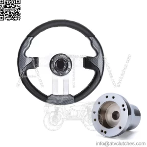 Golf Cart Steering Wheel 12.5" with Adapter Fit Club Car DS Golf Cart