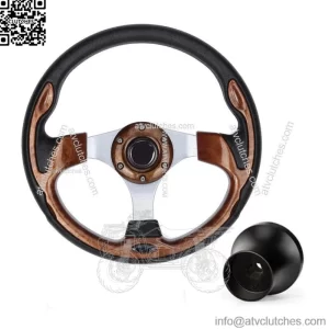 Golf Cart Steering Wheel & Black Adapter for Club Car Precedent Tempo Onward