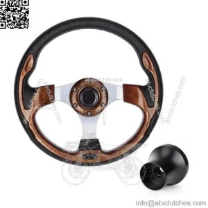 Golf Cart Steering Wheel With Black Adapter for EZGO TXT RXV Parts Accessories