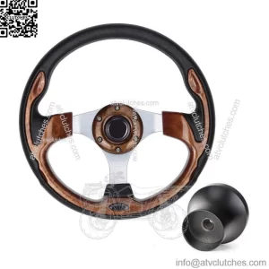 Golf Cart Steering Wheel with Black Adapter for Yamaha G8 G9 -G29 Drive