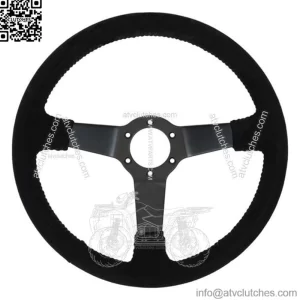 PRP Death Grip Flat Steering Wheel ?C Suede For Polaris RZR/Can-Am Maverick
