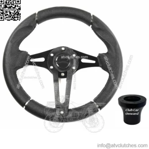 Black Transformer Golf Cart Steering Wheel For Club Car Onward/ Tempo 2017-Up